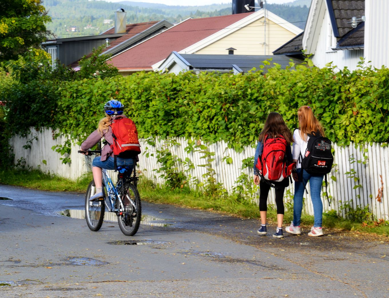 en person som sykler